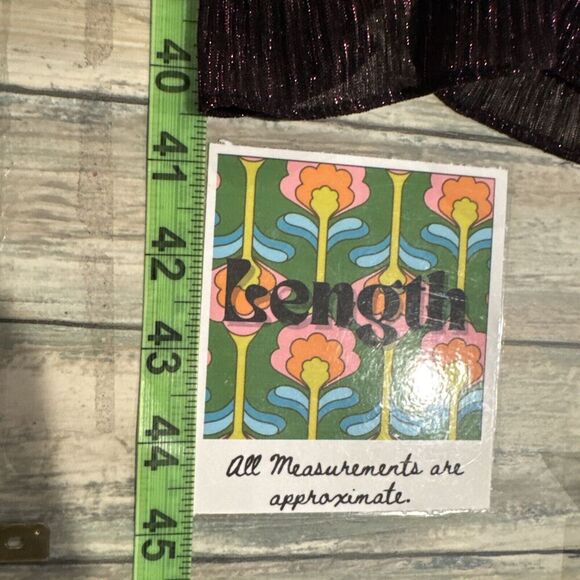 Womens Sz 6 Burgundy Metallic Sheath Dress Draped Overlay Party Elegant Evening - Picture 14 of 16